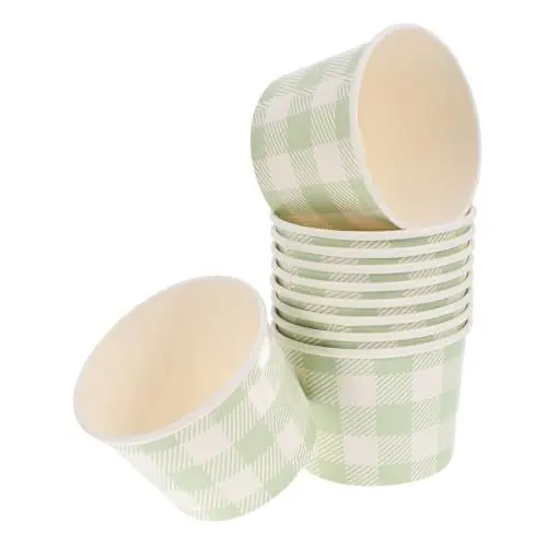 Produktbild: PHENOFICE Dessertschalen Aus Papier Wiederverwendbar-eisbecher Gitter Praktisch Für Verschiedene Anlässe