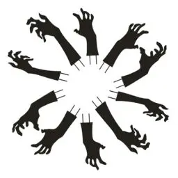 Produktbild: PHENOFICE 10st Halloween-Dekorationen Im Freien Bodenskelettpfähle Halloween-gartenpfähle Halloween-skeletthände Halloween-Skelett-Dekoration Halloween-Party-versorgung Schilder Hof Papier
