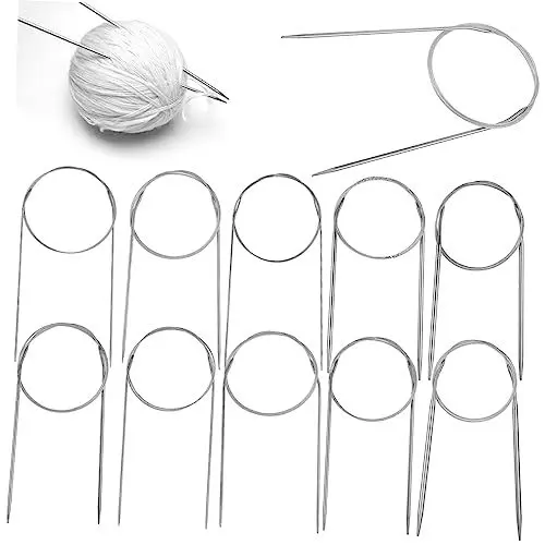 Produktbild: PHENOFICE Strick- Und Häkelset 11-teilig Rundstricknadeln Aus Edelstahl Häkeln in Mehreren Größen Für Decken Und Pullover