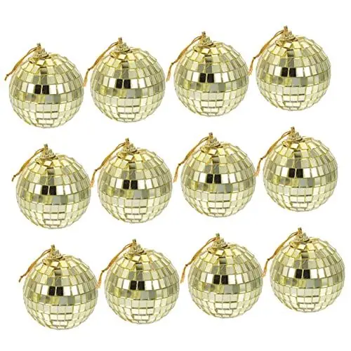 Produktbild: PHENOFICE 12 Stück Spiegelreflektierende Ball-weihnachtskugeln Party-hängekugeln Aus Glas Für Weihnachtsbaumdekoration
