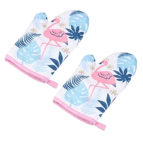 Produktbild: PHENOFICE Verdickte Wärmedämmhandschuhe Aus Baumwolle Kochen Backen Grillen Hitzebeständige Küchenhandschuhe Für Backofen Und Mikrowelle