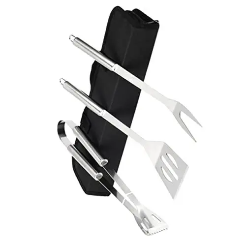 Produktbild: PHENOFICE Grillbesteck-Set Mit 3 Edelstahl-grillwerkzeugen Zange Und Schaufel Für Outdoor-Barbecue Und Campinggebrauch
