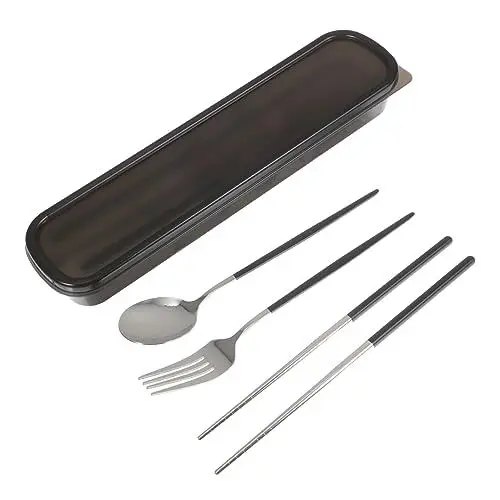Produktbild: PHENOFICE 1 Satz Tragbares Reisebesteck Outdoor-geschirr Löffel Essstäbchen Essgeschirr-set Wiederverwendbares Reisebesteck Reisegeschirr Löffel-set