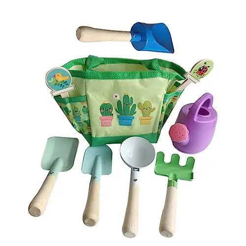 Produktbild: PHENOFICE 1 Satz Gartenwerkzeuge Kinder gartenwerkzeug gartengeräte Kinder Kinder-Handwerkzeug Gartenrechen Hand Unkrautstecher Kinder Lernen Spielzeug Gartenspielzeug für Kinder Stoff Green
