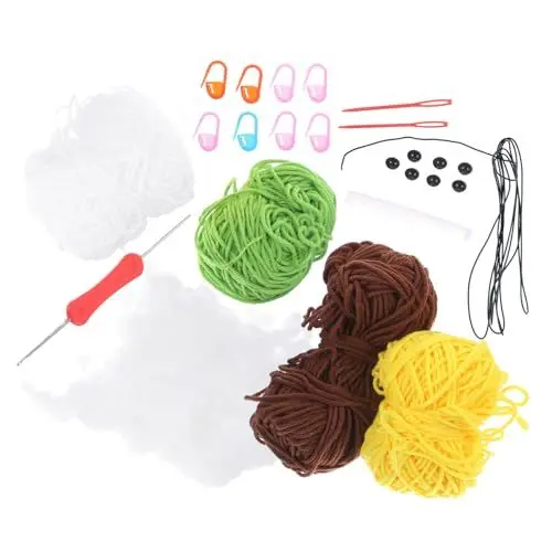 Produktbild: PHENOFICE Webstofftasche Mit Häkelmaterial-set Schreibtisch-dekoration Diy-häkel-ornament Für Erwachsene Und Kinder