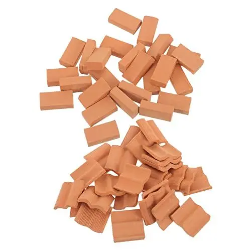 Produktbild: PHENOFICE 1satz Miniatur Dachziegel DIY Mini Haus Ziegel Modelle Für Sandtisch Landschaft Und Puppenhaus Dekoration Handgemachte Kleine Ziegelsteine Für Junge Mädchen Und Modellbau