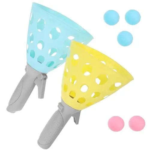 Produktbild: PHENOFICE 1 Satz Sprungfang Kinder, die Bälle andocken Sportbälle für Kinder Mini-Fang Spielzeug für Kinder kinderspielzeug Interaktives Werfen von Bällen kognitives Spielzeug Plastik Rosa