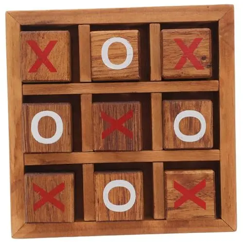 Produktbild: PHENOFICE 1 Satz xo Schach Kinderspielzeug o und x Spiel Pädagogisches Gesellschaftsspiel interaktives Spielzeug Kinder holzspielzeug Schachbrett Puzzlematte Schach aus Holz Indoor-Spielzeug