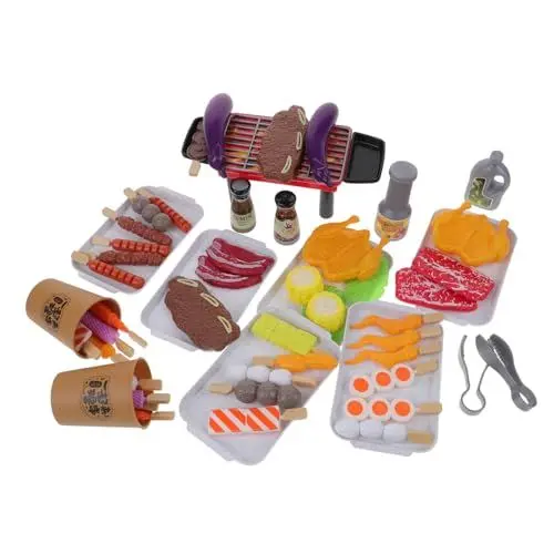Produktbild: PHENOFICE 1 Set Grillspielzeug Spielhaus Grillspielzeug Kinderspielhaus Spielzeug Kindergrill Küche Rollenspielspielzeug Grillspielküche Spielzeug Simuliertes Küchenspielzeug