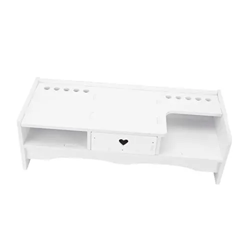 Produktbild: PHENOFICE Erhöhtes Lagerregal Für Monitor Und Laptop Desktop-aufbewahrungsständer Mit Schubladen Schlichtes Design Für Home Und Büro