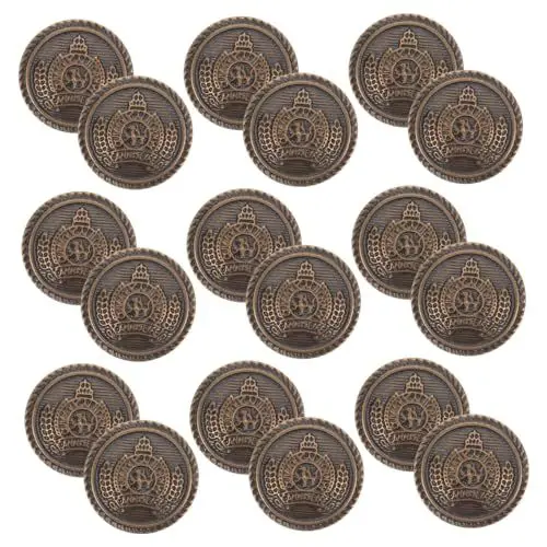 Produktbild: PHENOFICE Vintage Metallknöpfe Für Kleidung Runde Dekorative Knöpfe Für Jeans Jacken Und Nähprojekte Antike Kupferoptik Knöpfe Zum Annähen