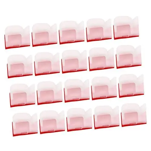 Produktbild: PHENOFICE 20stücke Teiliges Selbstklebende Kabelhalter Für Schreibtisch Transparente Kabelorganisatoren Effektiven Kabelverwaltung Für Usb Audio Und Ladekabel