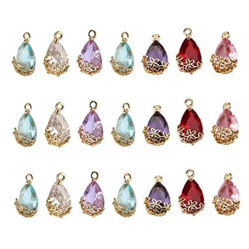 Produktbild: PHENOFICE 21st Zirkon-anhänger Charms in Form Von Wassertropfen Modeschmuck Diy-anhänger Modische Anhänger Halskette Armband Machen Charme Tropfenanhänger Aus Strass