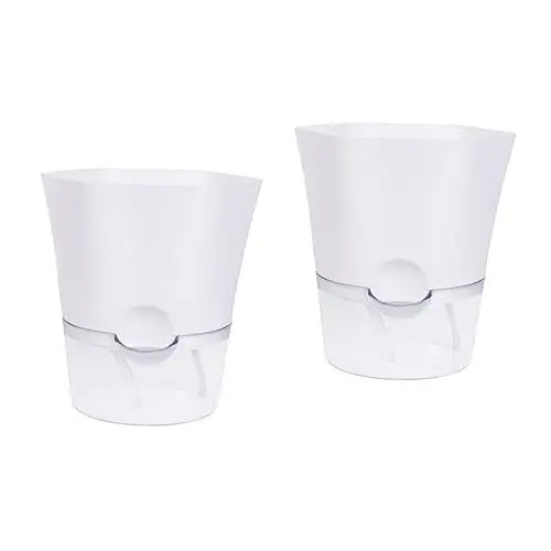 Produktbild: PHENOFICE 2St Automatischer wasserabsorbierender Blumentopf Automatischer feuchtigkeitsspendender Pflanzer Pflanzgefäß für zu Hause blumentöpfe mit wasserspeicher plastikblumen im Topf Weiß