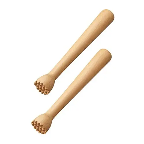 Produktbild: PHENOFICE 2st Buche Entsafter Bar Muddler Pfefferminzrührer Altmodischer Mixer Stangenmischstab Mojito-stößel Ice Crushed Bar Rührstab Für Milchtee Zitronenpresse Wiederverwendbar