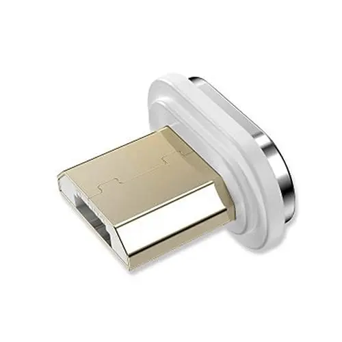 Produktbild: PHENOFICE 2st Ladekabelkopf Ladekopf Einhandbedienung Micro-USB-Adapter Magnetkopf Magnetkraft Weiß