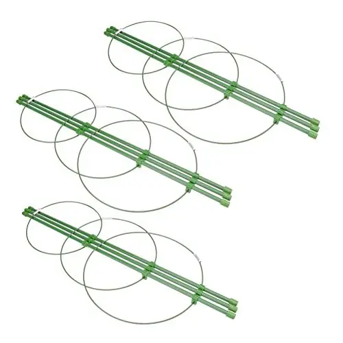 Produktbild: PHENOFICE 3 Stück 45 cm Gartenspalier Kletterpflanzen-stützkäfig Ständer Für Paprika Auberginen Tomaten Gartenarbeit
