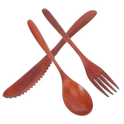 Produktbild: PHENOFICE Holzlöffel-set Mit Gabelschneider Im Japanischen Stil Bruchfest Und Langlebig Leicht Zu Reinigen Und Multifunktional