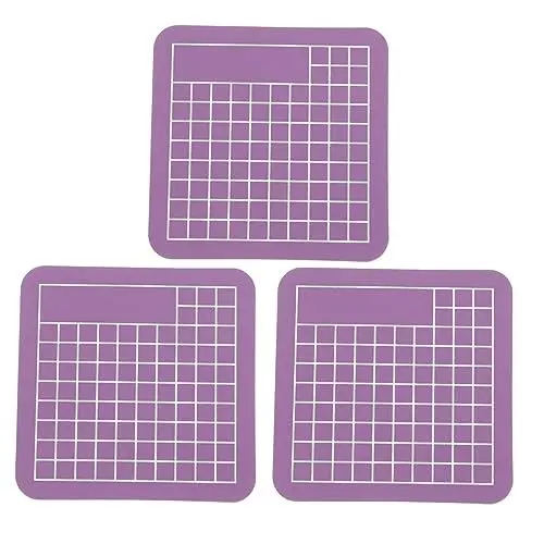 Produktbild: PHENOFICE 3-teilige Gravur-kunstmatte – Doppelseitiges Pvc-schneidepad Zum Basteln Rutschfeste Schneidematte Mit Nählineal