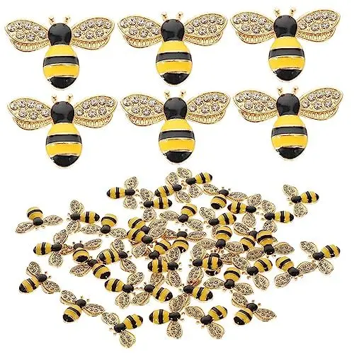 Produktbild: PHENOFICE 40-teiliges Bienen-charm-set Verzierungen Für Handyhüllen Bastelornamente Aus Legierung Für Dekorationen