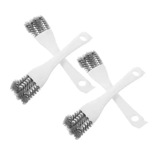 Produktbild: PHENOFICE 4 Stück Herdreinigungsbürste Grillbürsten Grillschrubber Grillrost-reinigungsbürste Pfannenbürstenschrubber Grillschaufel Bbq-reinigungswerkzeug Grillschaber Plastik Weiß