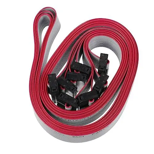 Produktbild: PHENOFICE Flachkabel 16-poliges Anschlusskabel Grau 2 54 Mm Rastermaß 4 Stück Kabel
