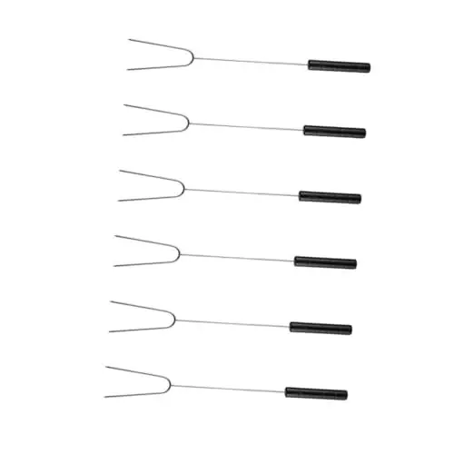 Produktbild: PHENOFICE 6 Stück Grillgabeln Aus Edelstahl Mit Geformter Spitze Griff Für Grillspieße Isolierter Griff Für Sicheres Grillen Ideal Für Grillpartys