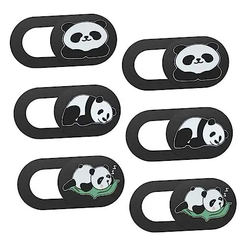 Produktbild: PHENOFICE 6stücke Webcam Abdeckung Schieber Für Pc Tablet Laptop Desktop-Computer Panda Muster Kamera Schutzcover