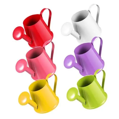 Produktbild: PHENOFICE 6er Set Gießkanne Aus Für Bunte Miniatur Gießkanne Als Garten Lehrmittel Und Für Puppenhaus Und Blumenarrangements