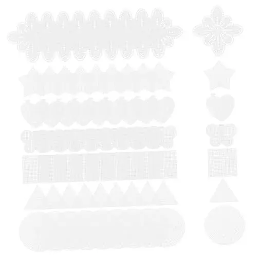 Produktbild: PHENOFICE 70 Pcs Kreuz Mesh Stickerei Mesh Blatt Cuttable Kunststoff Mesh Für Handwerk