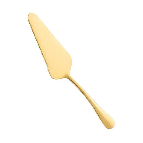 Produktbild: PHENOFICE Backschaufel Aus Edelstahl Tortenheber Spachtel Hochzeitstortenmesser Buttercreme Zuckerguss Tortenschnittführung Käsekuchenträger Kuchenschaber Glatter Wendeschaber Fondant Golden