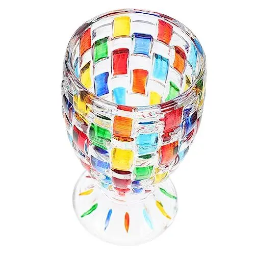 Produktbild: PHENOFICE Bemalte Saftgläser Weihnachtsweingläser klare Gläser Bierbecher klare Trinkbecher Smoothie-Becher esspressokaffeetassen kaffebecher glassware wassernapf Dekoratives Glas Glasbecher