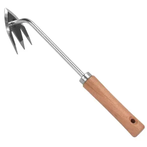 Produktbild: PHENOFICE Handwerkzeug Unkrautstecher Mit Holzgriff Multifunktions-unkrautentferner Zum Tieferen Graben Aus Metall Und Holz Für Gartenarbeit