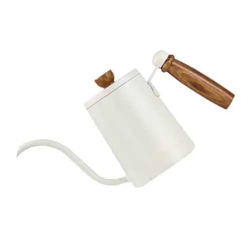 Produktbild: PHENOFICE Kaffee Handkanne Trinkkrug Teekessel Wasserbehälter Espresso Teekrug Schwanenhals-auslauftöpfe Gewürzbehälter Teegetränk Heißes Wasser Kaffeemaschine Beige Igel Palisander