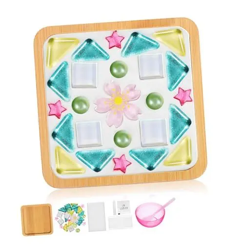 Produktbild: PHENOFICE Dekorativ – Einzigartiges Mosaik-Set Aus Holz Mit Floralen Mustern