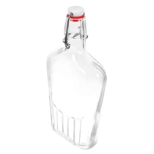 Produktbild: PHENOFICE Glas Whisky Schnapsflasche 500ml Mini Schnapsflaschen Dichtungskappe für Getränke Party Bar Zubehör