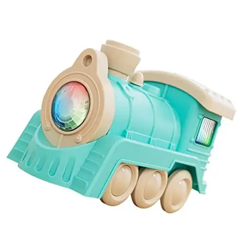 Produktbild: PHENOFICE Spielzeugzug elektrischer Zug für Kinder Seifenblasenmaschine für Kleinkinder Cartoon-Zugmodell Spielzeugeisenbahn mit Sprühfunktion bewegliches Eisenbahnspielzeug Plastik Green