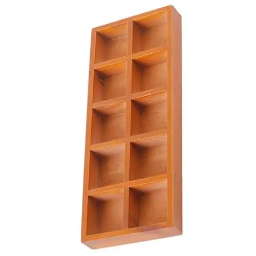 Produktbild: PHENOFICE Fächeraufbewahrungsbox Holztablett Mit Fächern Pflanztablett Aus Holz Kiste Für Kleine Gegenstände Holzbox Mit Mehreren Gittern