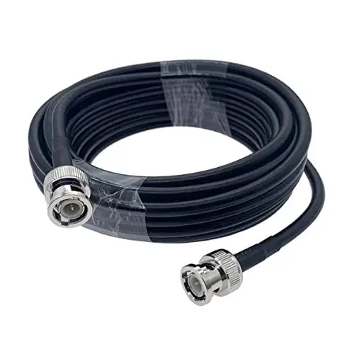 Produktbild: PHENOFICE öffentliche bnc-leitung Crimpverbinder BNC-Stecker auf Stecker Koaxialkabel rg58 kabel BNC-Kabel koaxkabel coaxial cable bnc-stecker kabel bnc männlich zu männlich Abs Black