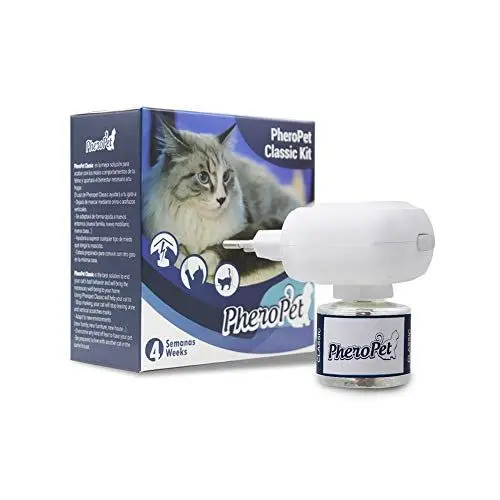 Produktbild: Pheropet Classic – Pheromone Katzen - Beruhigungsmittel für Katzen mit Pheromonen - Katzen pheromonstecker helfen Katzen beruhigung - Anti-Stress (Katzenstecker + Refill 48 ml)