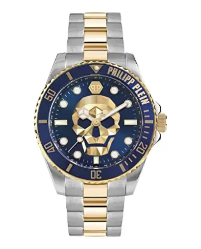 Produktbild: Philipp Plein Herren Analog Quarz Uhr mit Edelstahl Armband 7630615119298