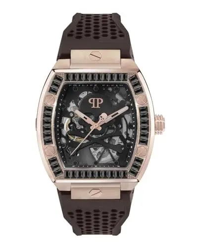 Produktbild: Philipp Plein Herren Uhr Automatik $KELETON PWBAA1723 Silikon