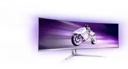Produktbild: PHILIPS Evnia 49M2C8900L - 49 Zoll DQHD OLED Curved Gaming Monitor, 144 Hertz, 0.03ms GtG, HDR400, Ambiglow, FreeSync Prem. Pro (5120x1440, HDMI 2.1, DisplayPort 1.4, USB-C, USB Hub) Weiss