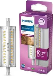 Produktbild: PHILIPS Stab-LED R7S Lampe 118 mm (100 W), dimmbare R7S LED Stablampe mit neutralweißem Licht, energiesparende LED Lampe mit langer Nutzlebensdauer