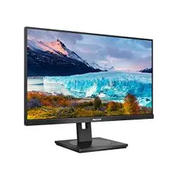 Produktbild: Philips 272S1M - 27 Zoll FHD Monitor, höhenverstellbar (1920x1080, 75 Hz, DisplayPort, HDMI, DVI, VGA, USB Hub) schwarz