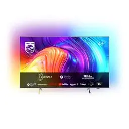 Produktbild: Philips 43PUS8507/12 108 cm (43 Zoll) Fernseher (4K UHD, HDR10+, 60 Hz, Dolby Vision & Atmos, 3-seitiges Ambilight, Smart TV (Works with Google Assistant & Alexa) Triple Tuner, hellsilber) (2022)