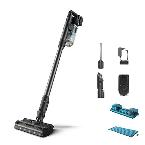 Produktbild: Philips kabelloser Akku-Staubsauger Aqua 7000 Serie, Digitaler Motor, PowerCyclone 12, Mit LED-Leuchten, Aufsteckbares Aqua-Modul, bis zu 80 Minuten Laufzeit, mit 2 Zubehörteilen, Blau (XC7053/01)