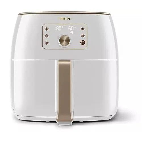 Produktbild: Philips Airfryer Smart Sensing XXL, 7.3L (1.4Kg), 90% Weniger Fett Mit Rapid Air Technologie, Automatisches Kochen, Backblech, HomeID-App (HD9870/20)
