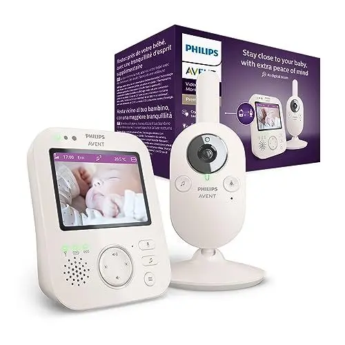 Produktbild: Philips Avent Babyphone mit Kamera Premium - DEKRA Zertifiziert privat und sicher - 3.5