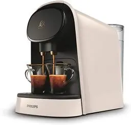 Produktbild: Philips Barista Kaffeemaschine, kompatibel mit Einzel- oder Doppel-Kapseln, 19 bar Druck, Tank 1 l, inkl. Verkostungsset, Weiß